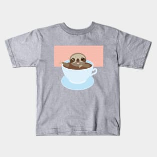 sloffee, coffee cup, sloth Kids T-Shirt